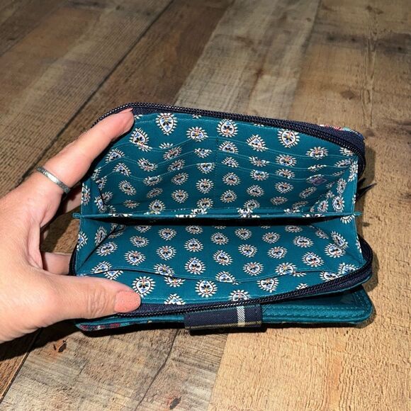 Vera Bradley Retired Scottie Dog Tartan Plaid RFD Turnlock Wallet - Picture 9 of 11